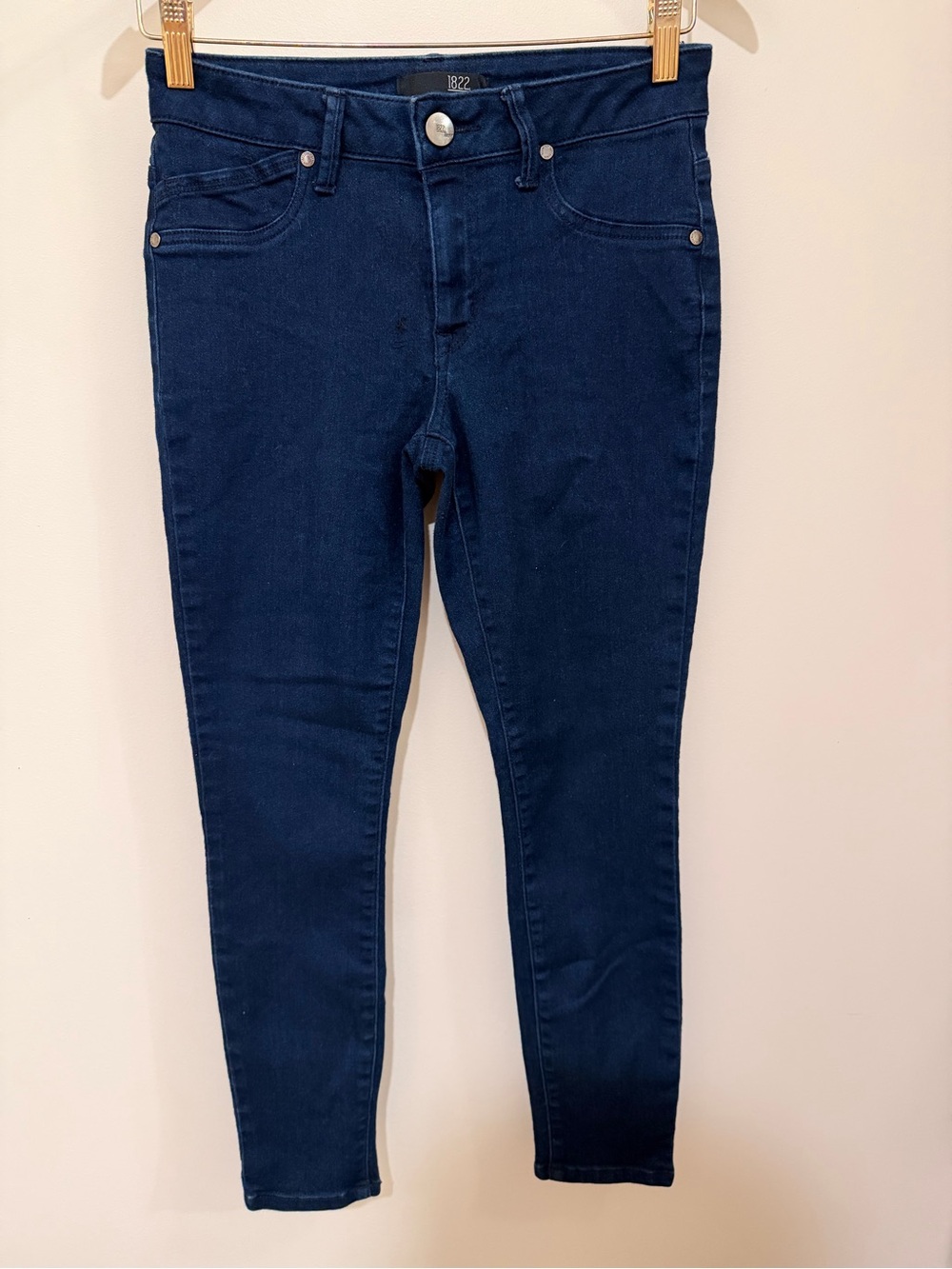 1822 Denim Women's Dark Blue High-Rise Skinny Jeans 6